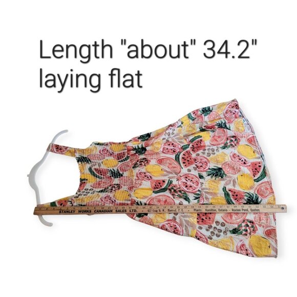 By The River Fruit Print Smocked Mini Dress 🍓 Summer Vibes Size S Cute & Fun - Picture 7 of 12